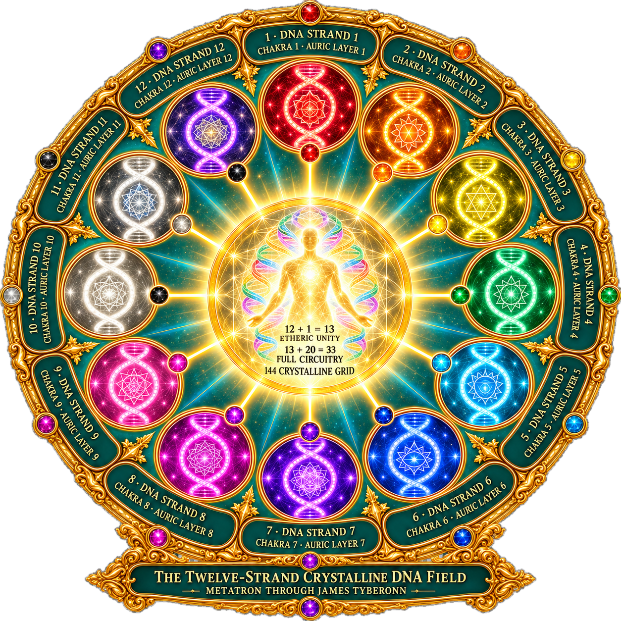 The Twelve-Strand Crystalline DNA Field — Metatron through James Tyberonn