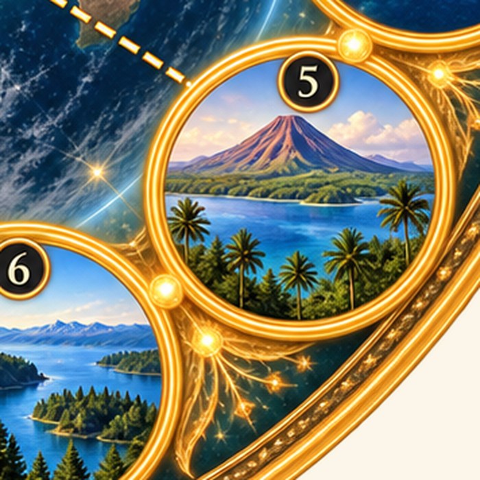 Hawaiian Islands — detail from the Artificial Time Warp Wheel, circle 5