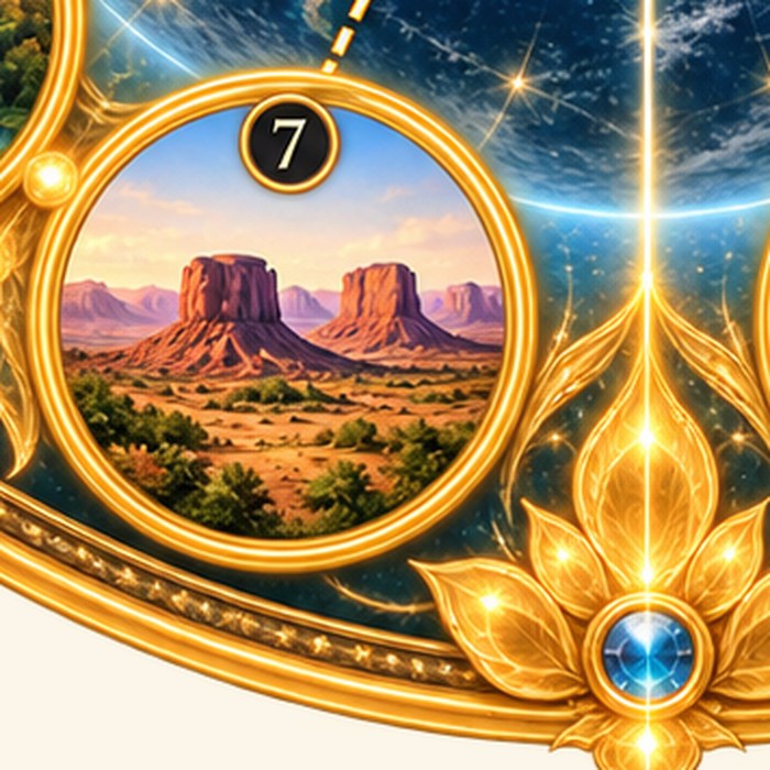 Pueblo to Mescalero — detail from the Artificial Time Warp Wheel, circle 7