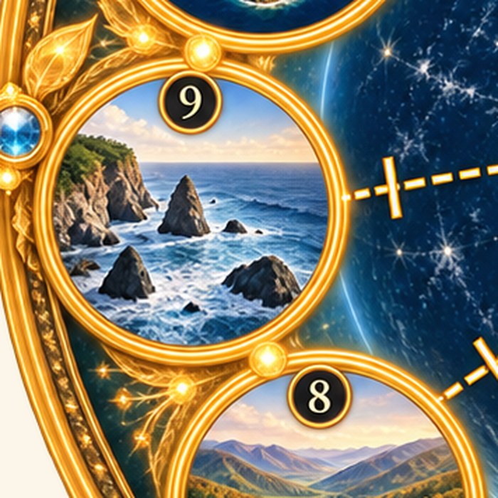 Nova Scotia to Bermuda — detail from the Artificial Time Warp Wheel, circle 9